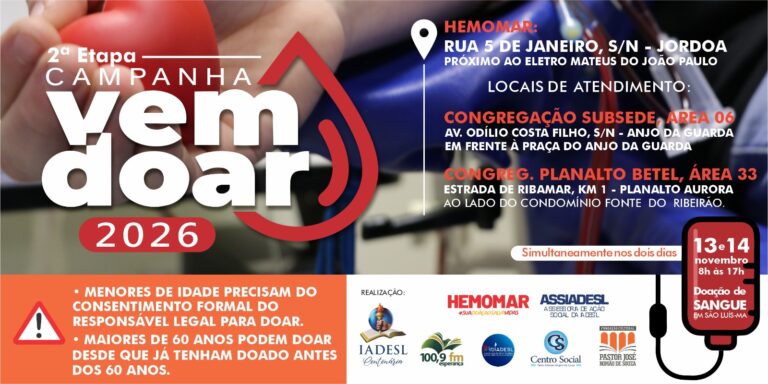 CAMPANHA VEM DOAR 2026 🩸🩸